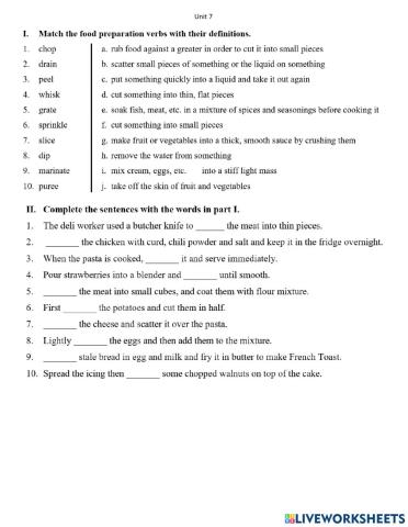 Lop 9- unit 7- vocabuary