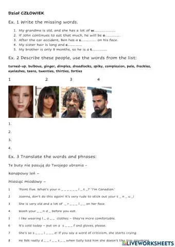 Egzamin ósmoklasisty - człowiek