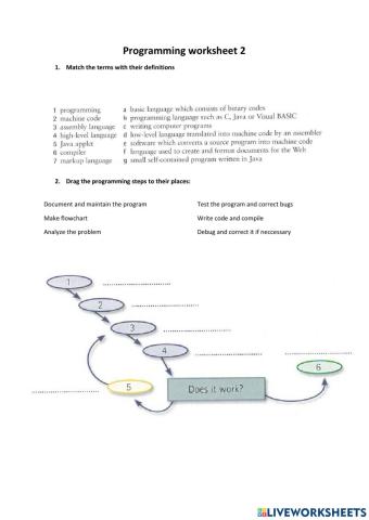 Programming worksheet 2