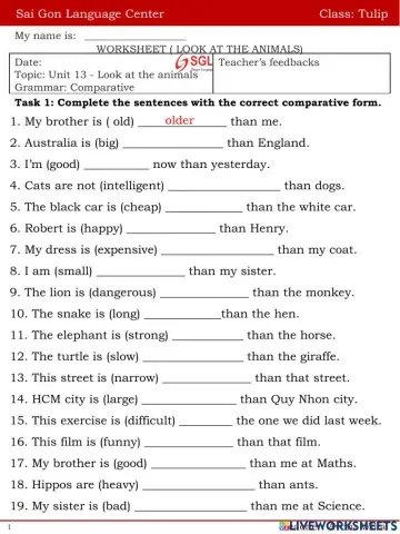 Look at the animals!