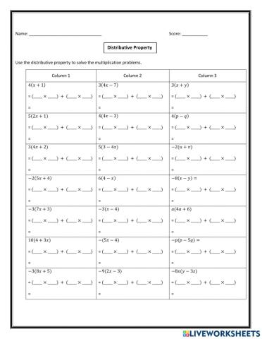 Distributive Property