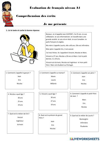 Évaluation présentation