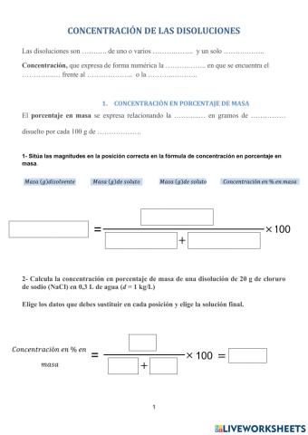 Concentración de disoluciones