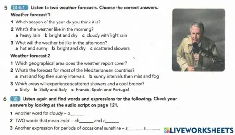 The Weather - Vocabulary