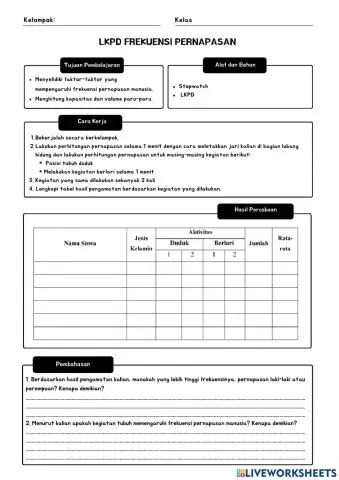 Lkpd sistem pernapasan manusia