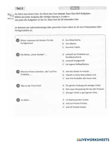 B1 PV Projekt B1 M3T2 hören