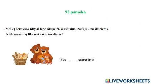 Dviženklių skaičių atimtis