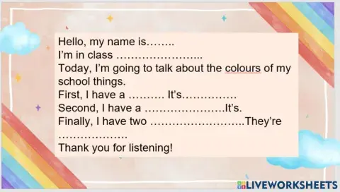 Unit 9 - Lesson 3 - Let's write