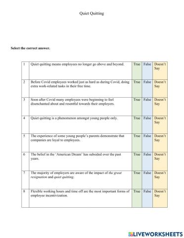Quiet Quitting - Work C1 Listening