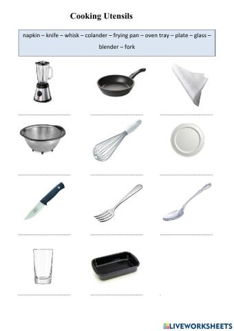 Cooking utensils