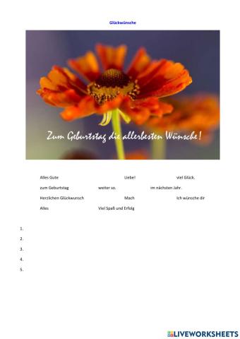 Geburtstagswünsche