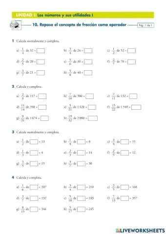 Fracción como operador