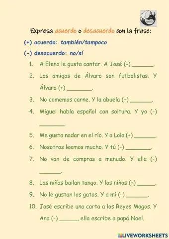 Expresar acuerdo o desacuerdo