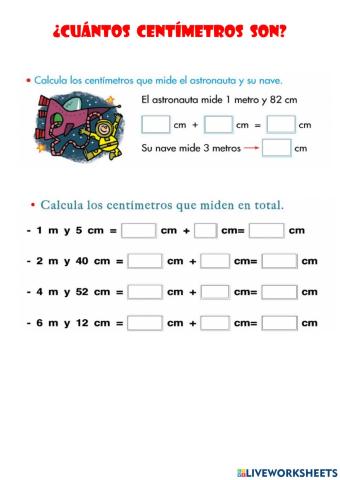 Metros y centímetros