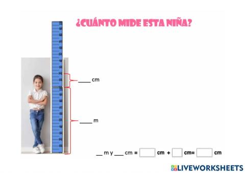 De metros a centímetros