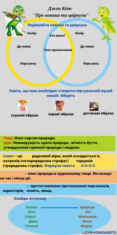 Джон Кітс -Про коника та цвіркуна-