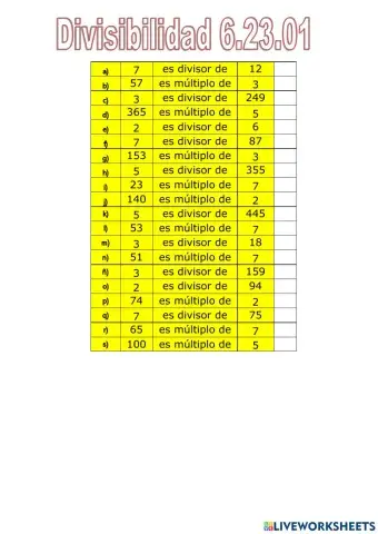Divisibilidad 6.23.01