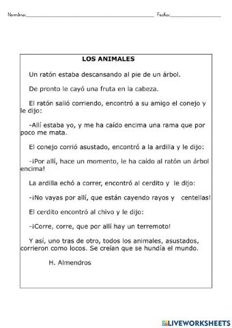 Los animales