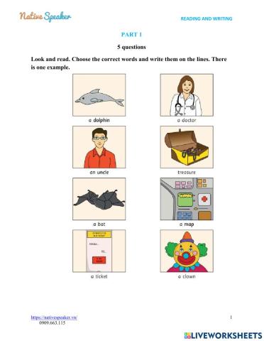 Reading and writing 5