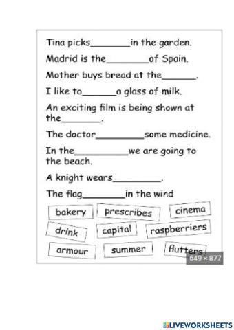 Texts with gap-fill exercises