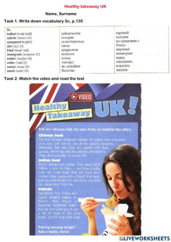 Healthy takeaway UK