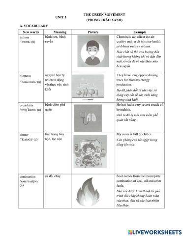 Unitt3:THE GREEN MOVEMENT(3.1)