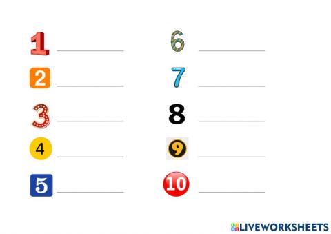 Numbers 1-10