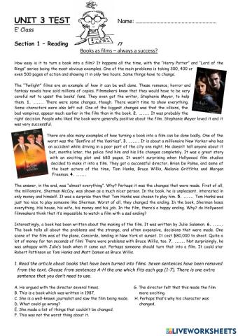 Cosmic B1+ Unit 3 Test