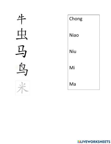 Hanzi chinese characters
