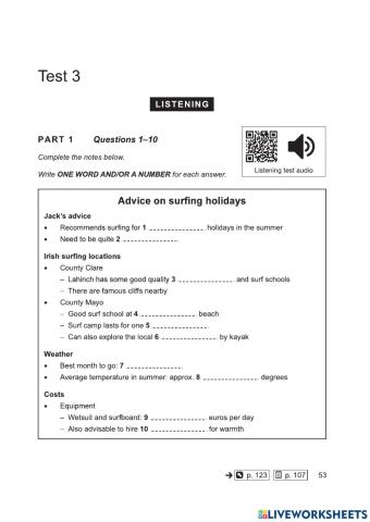 CAM IELTS LISTENING - TEST 3