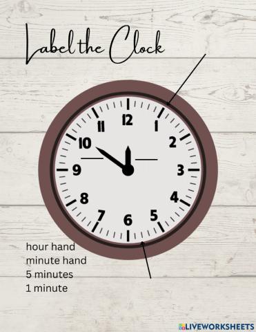 Label the Clock Parts