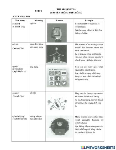 Unit4:THE MASS MEDIA(4.1)