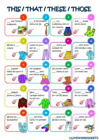 This that these those