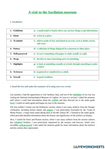 A visit to a Sardinian museum