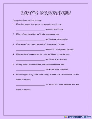 Inverted conditionals