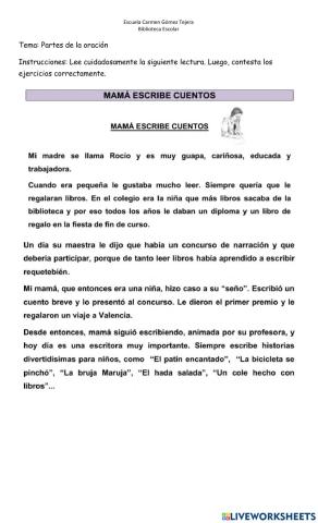 Partes de la oración