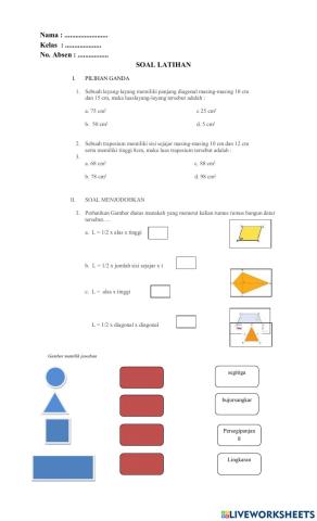 Segitiga dan persegipanjang