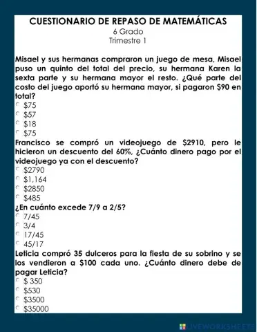 Repaso de Matemáticas primer semestre