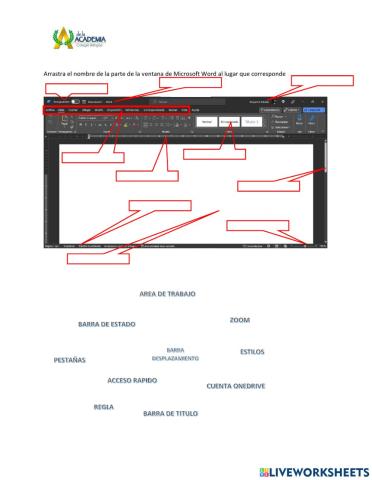 Partes de la ventana de word