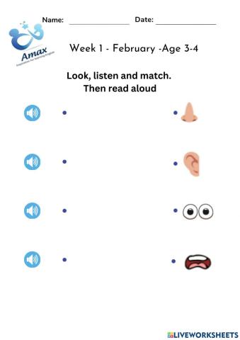 Week 1 - February - Age 3-4