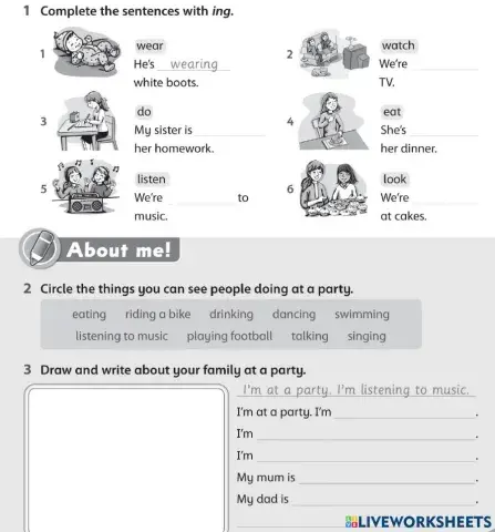 Complete the sentences with ing by Teacher Kazim