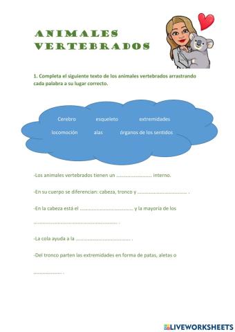 Animales vertebrados