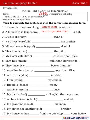 Look at the animals!