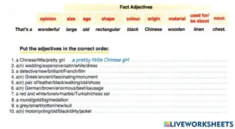 Order of adjectives