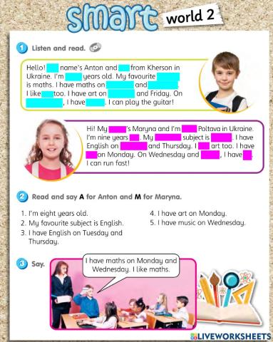 Smart Junior 3. Smart world 2. SB p.55