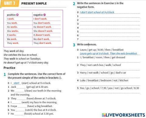 Prepare A1 NUS u7 Present Simple +--