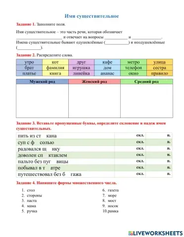 Имя существительное