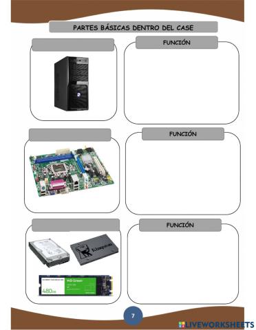 Reconocimiento de partes de pc