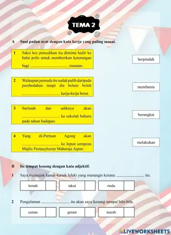 Tutor Sukses 2023-24 Bahasa Melayu Tahun 5 - Tema 2