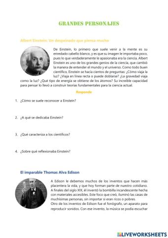 Ejercicios de comprensión lectora